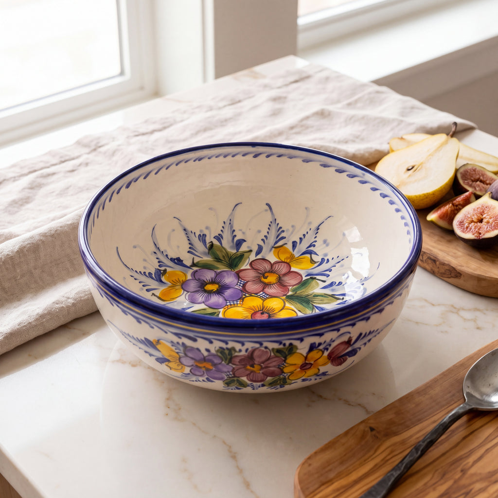 Large Bowl Portugal Flower 27 cm