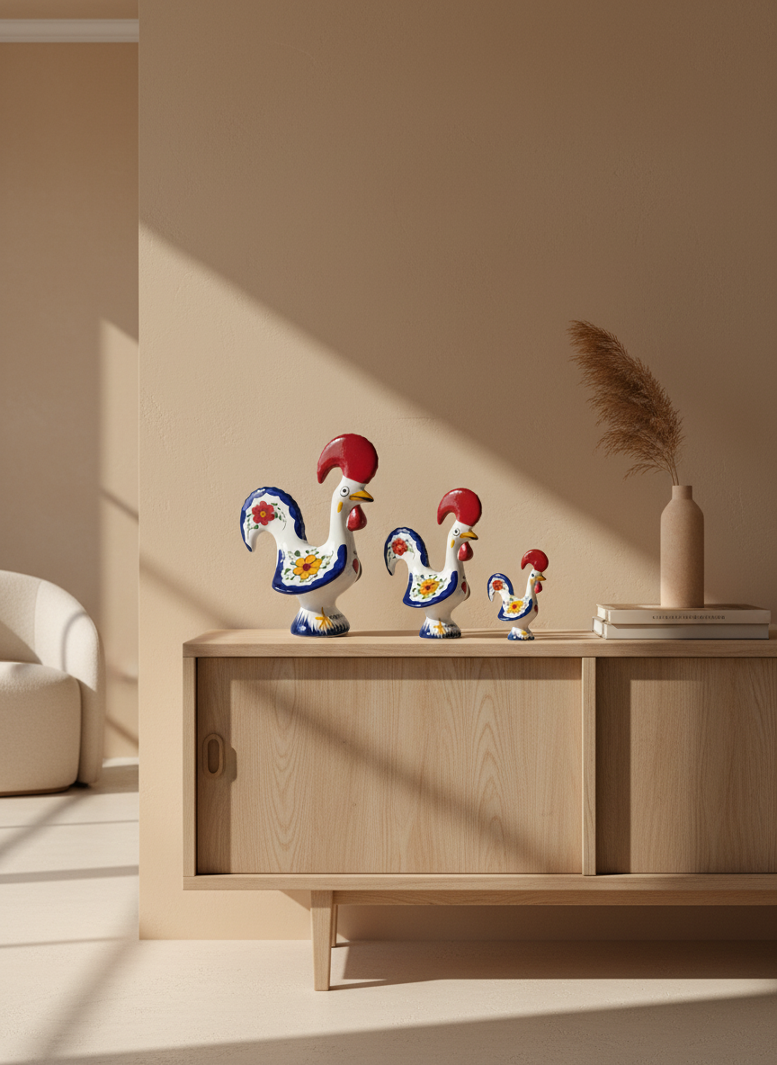 Barcelos Coq Portugal Fleur (3 tailles) 