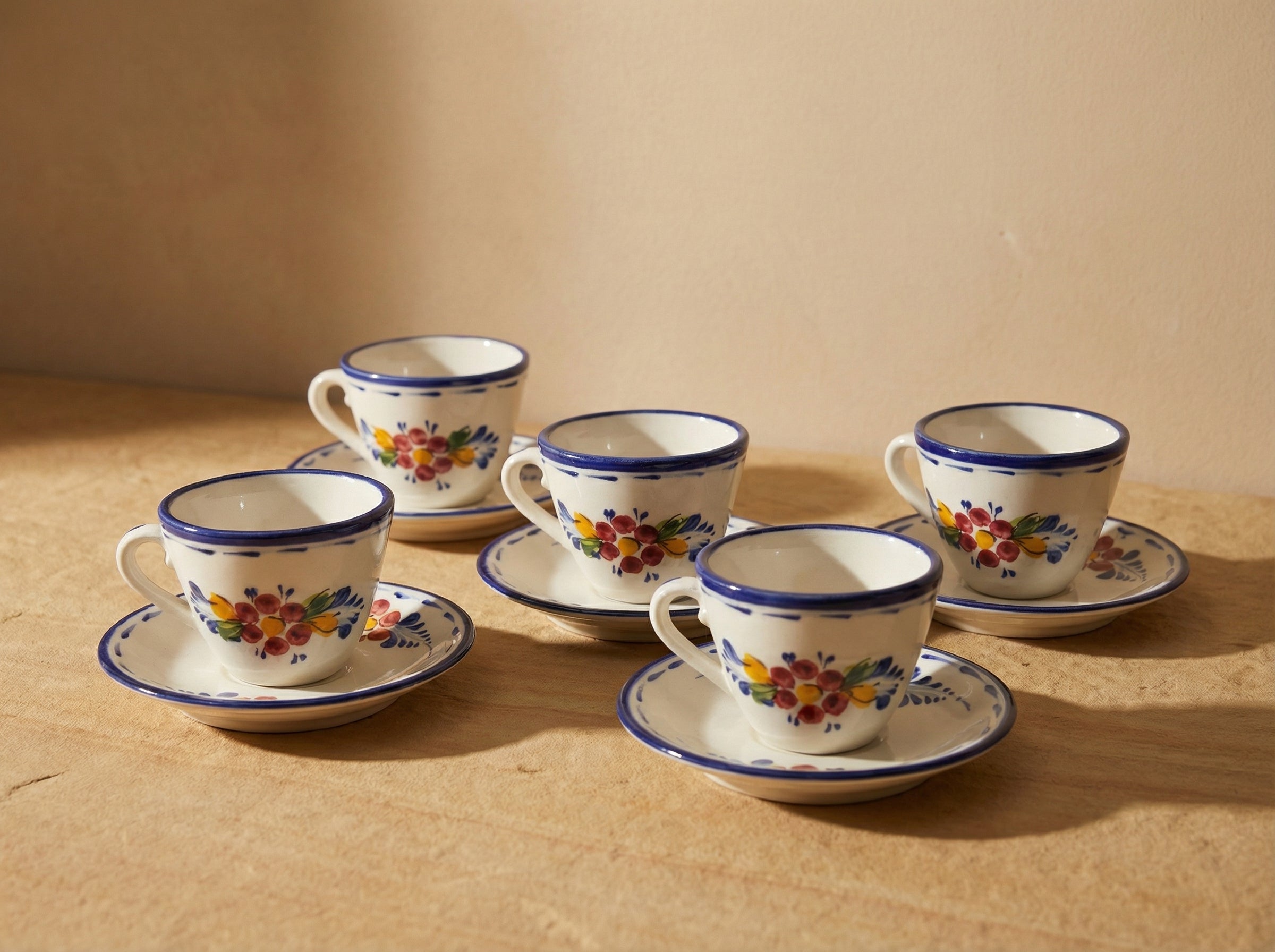 Teacup & Saucer Portugal Flower