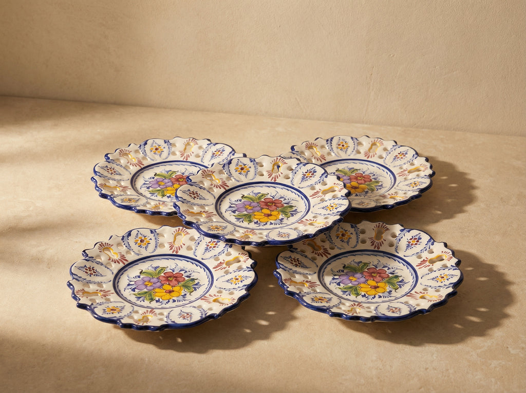 Assiette murale décorative Portugal Fleur 25 cm