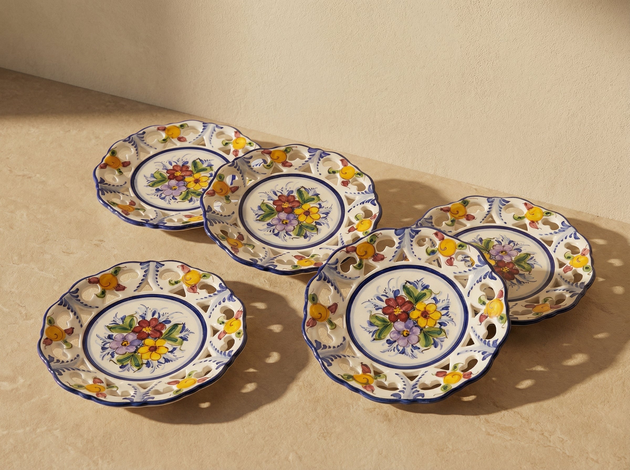 Assiette décorative Portugal Fleur 18 cm 