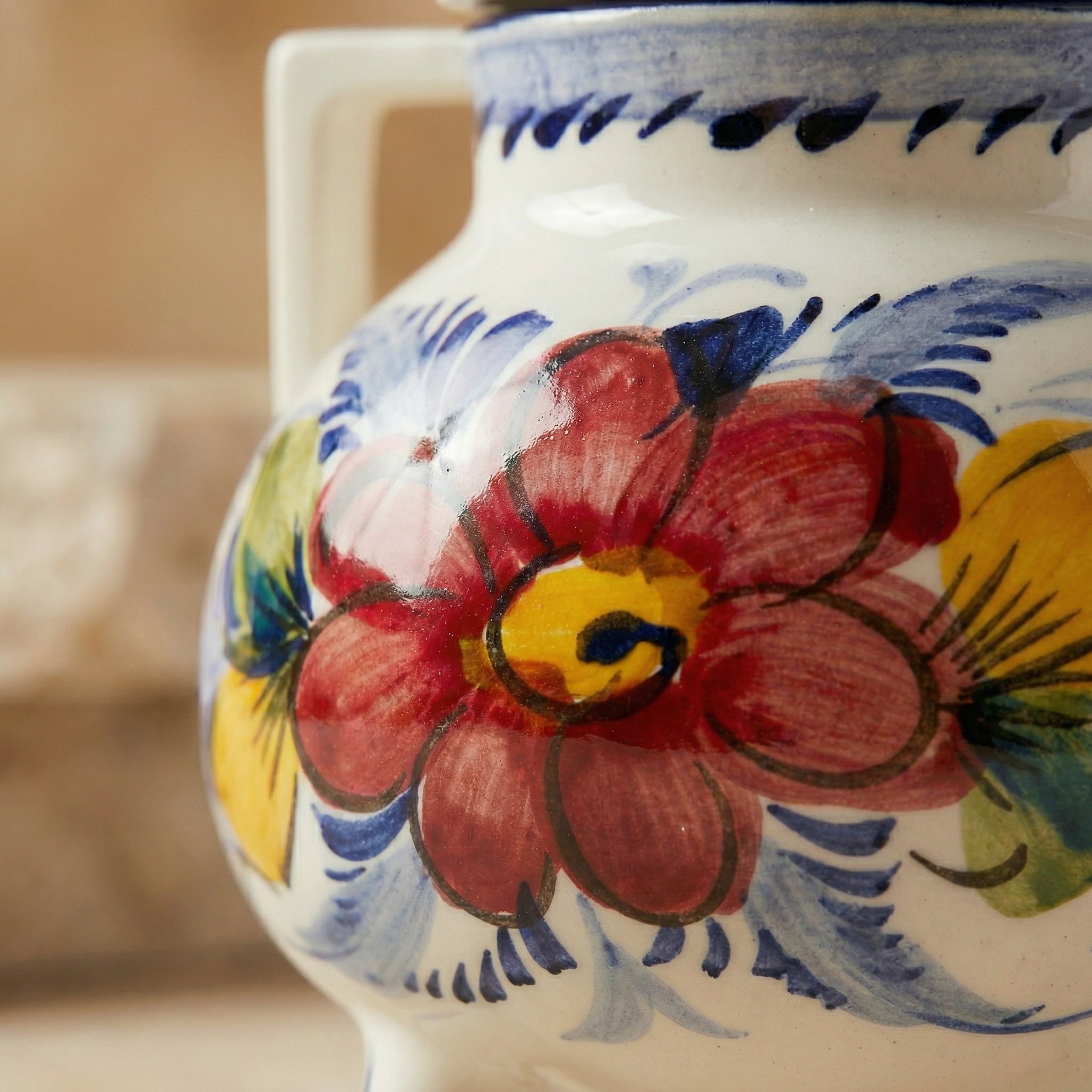 Bowl with Lid Portugal Flower