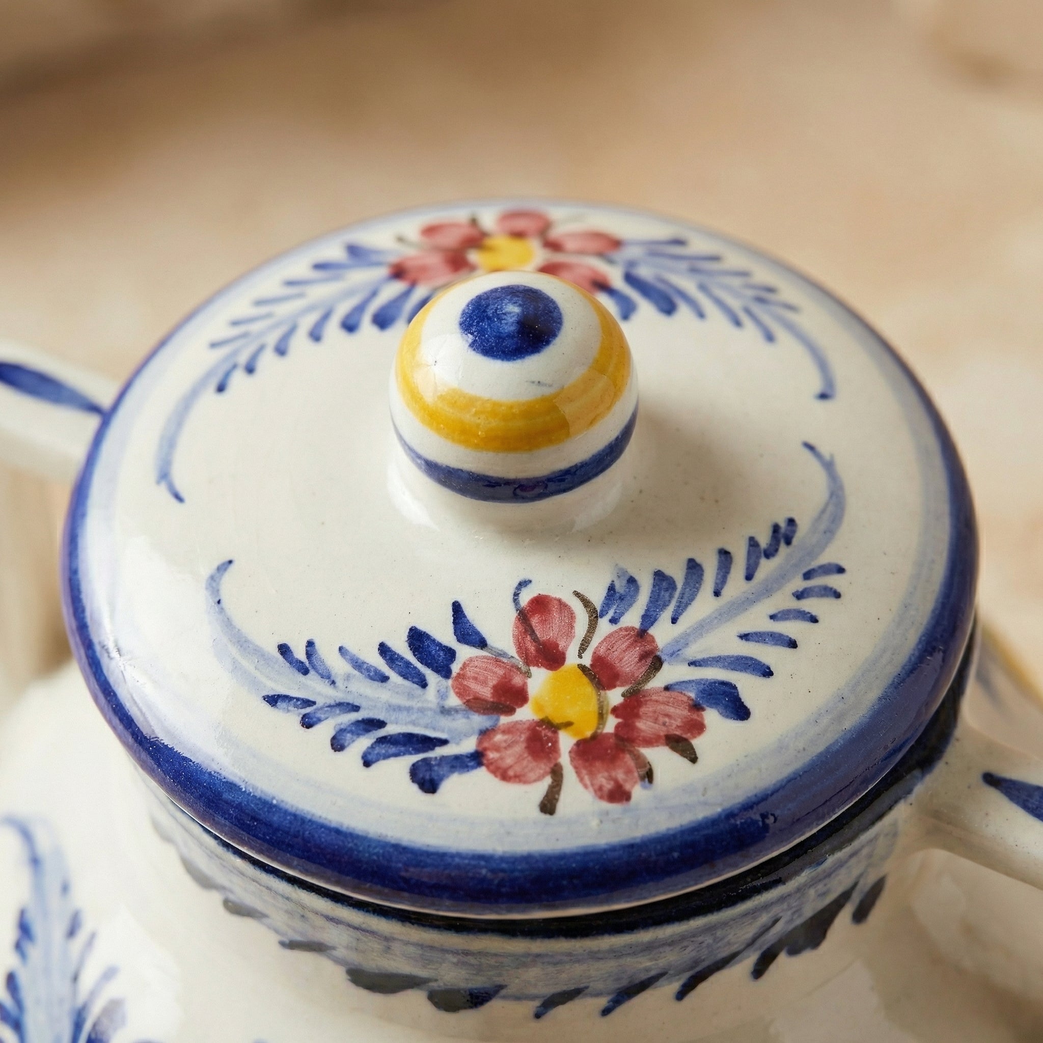 Bowl with Lid Portugal Flower