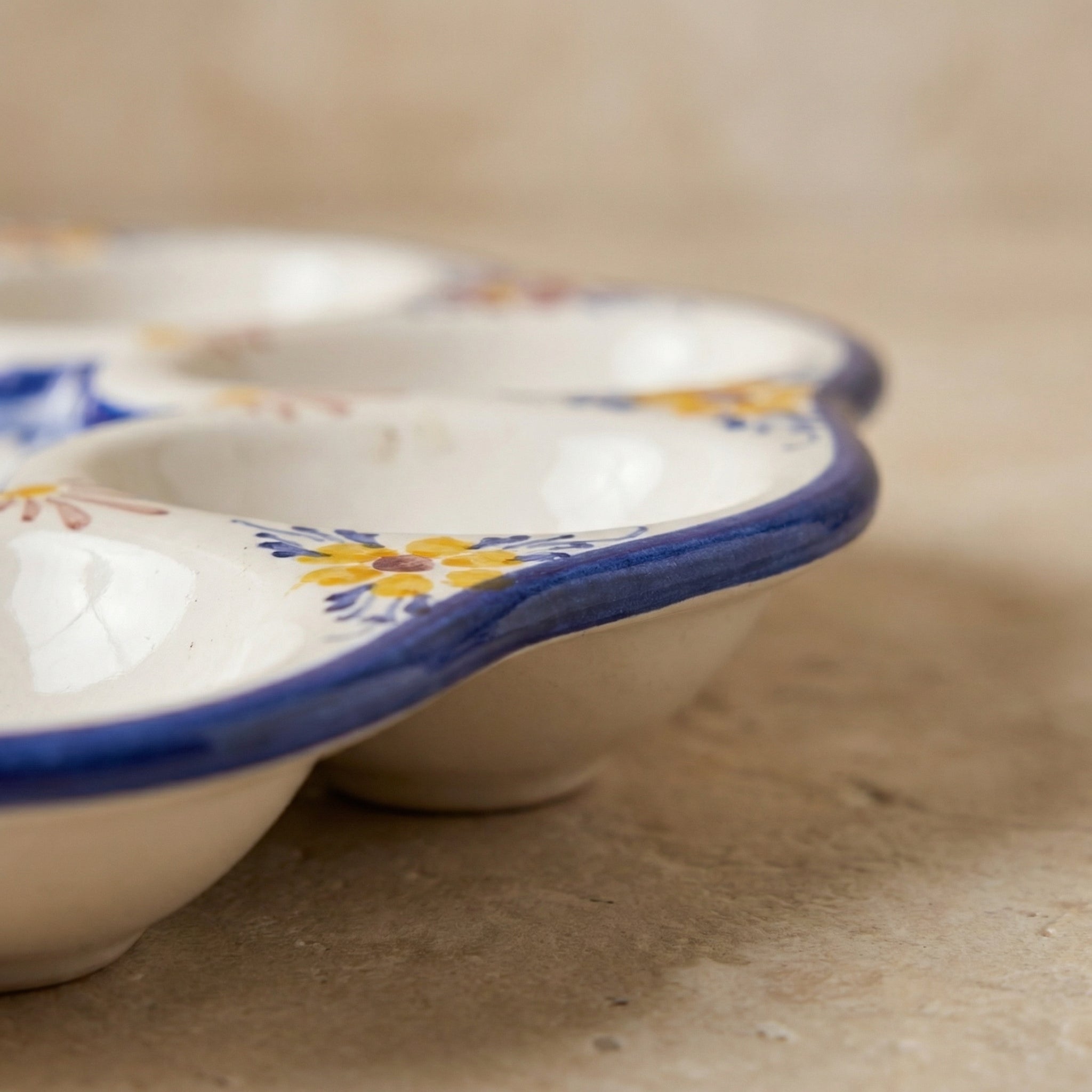 Assiette à œufs 12 compartiments Portugal Fleur 