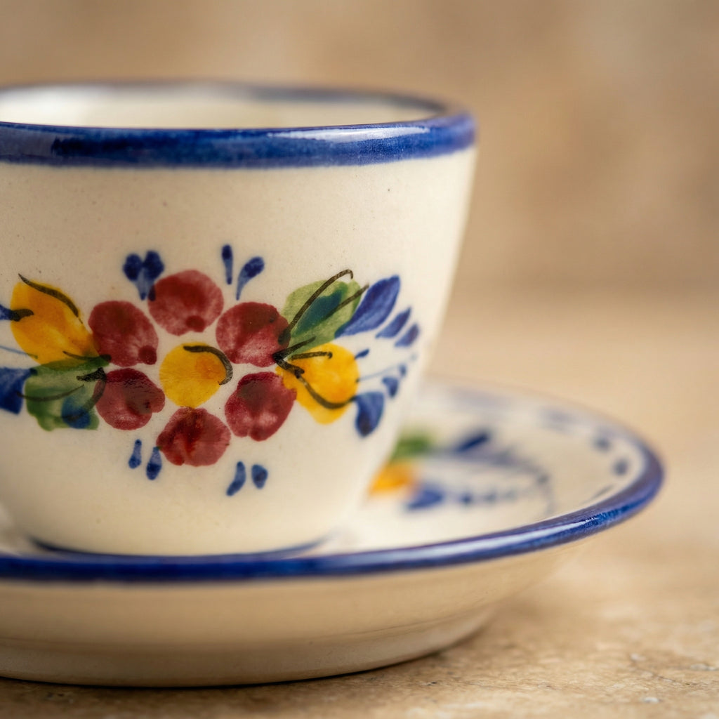 Teacup & Saucer Portugal Flower