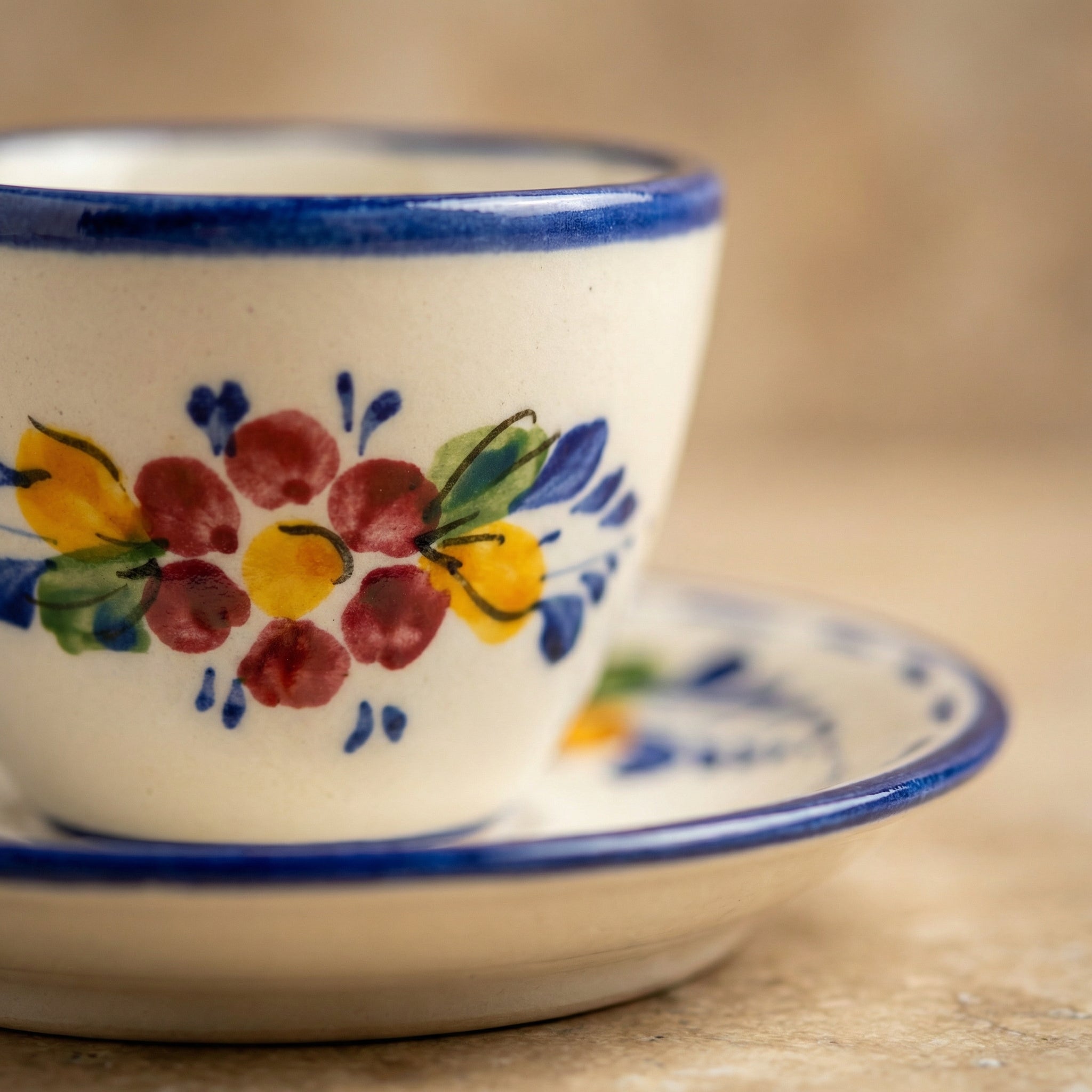 Teacup & Saucer Portugal Flower