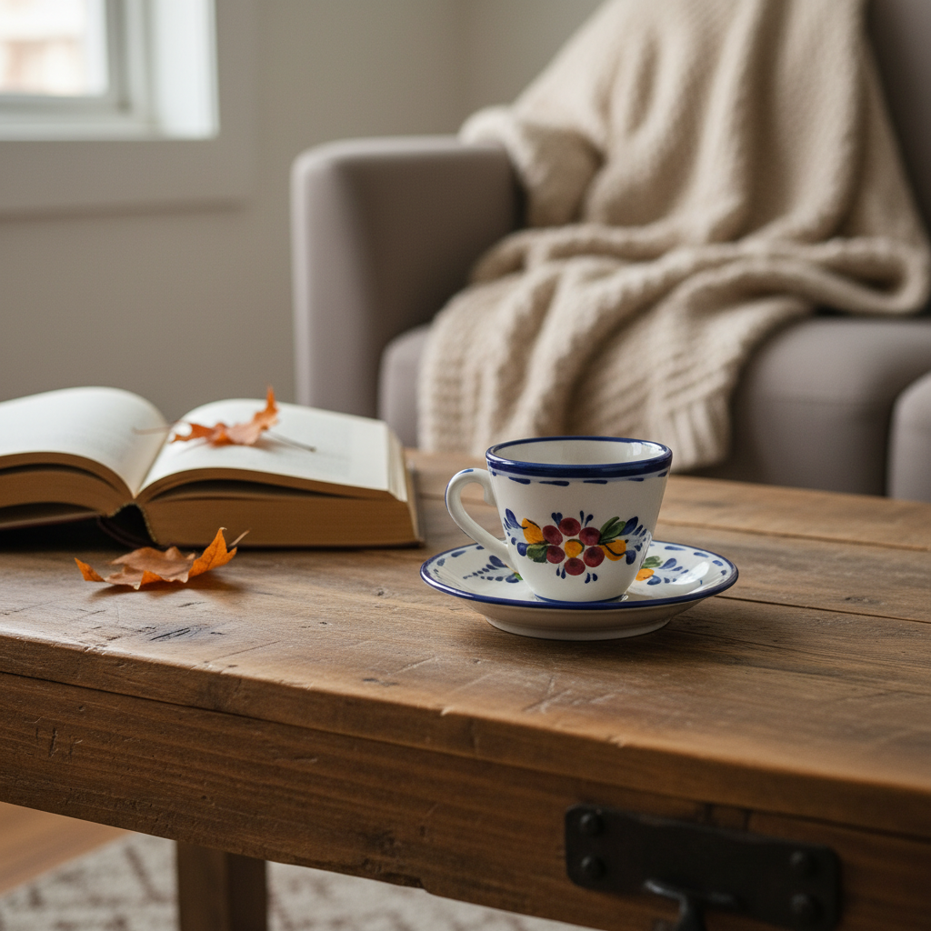 Teacup & Saucer Portugal Flower