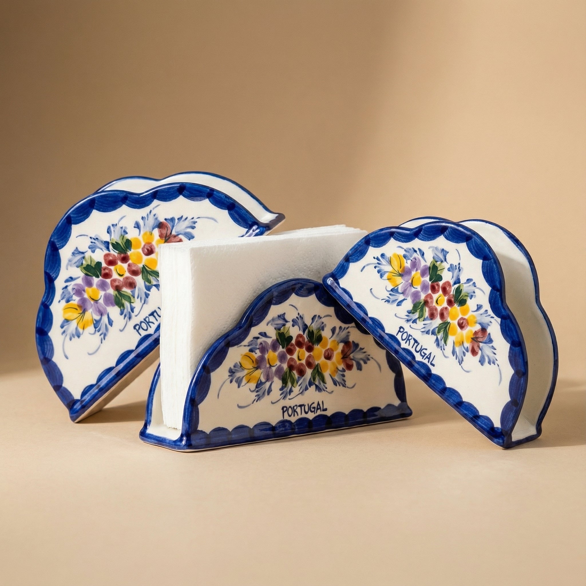 Napkin Holder Portugal Flower
