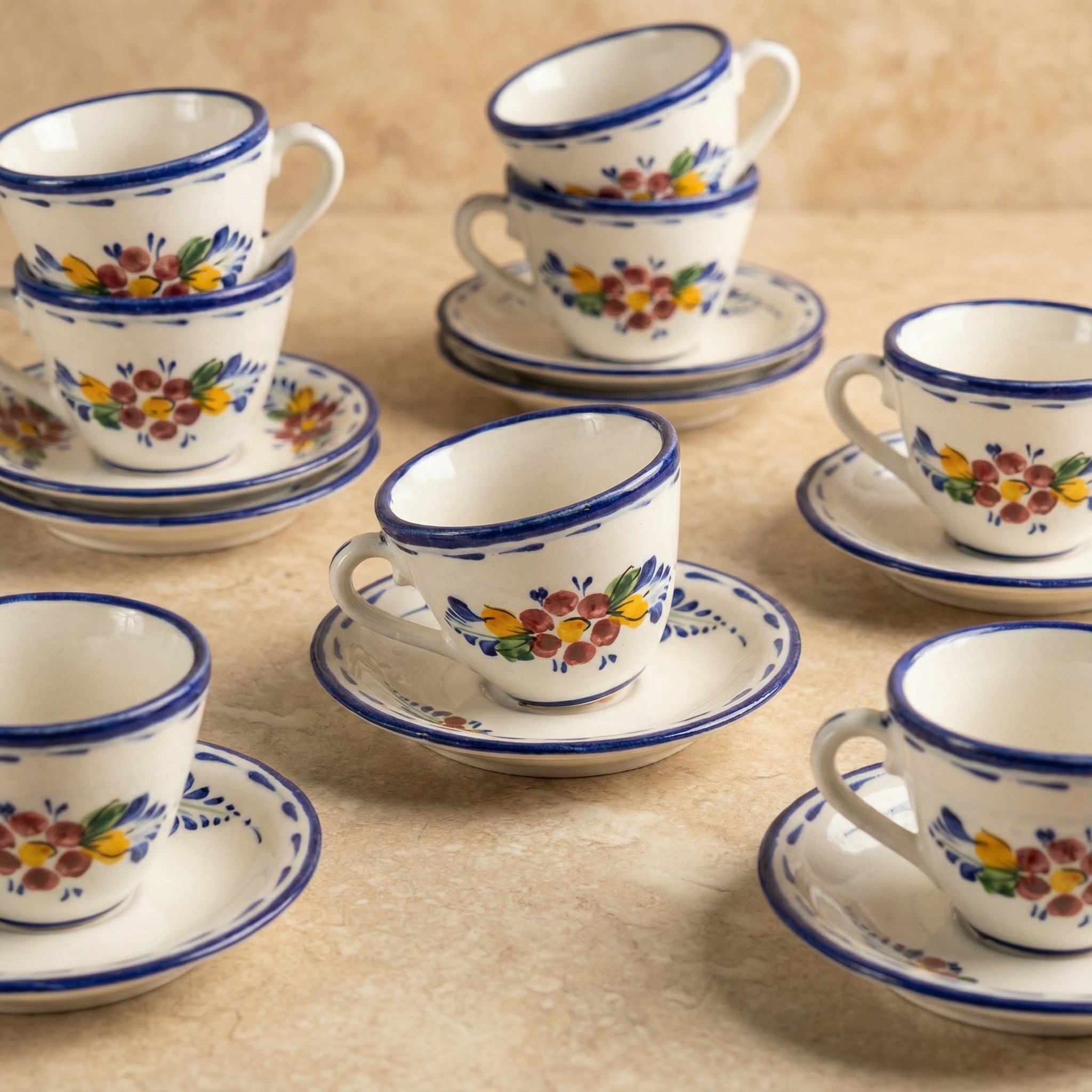 Teacup & Saucer Portugal Flower