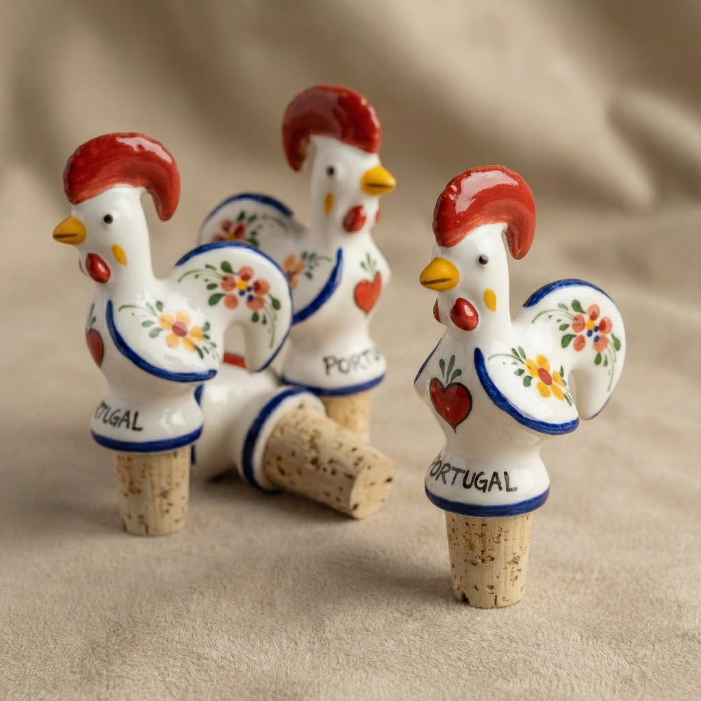 Bouchon de vin Barcelos Coq Portugal Fleur 