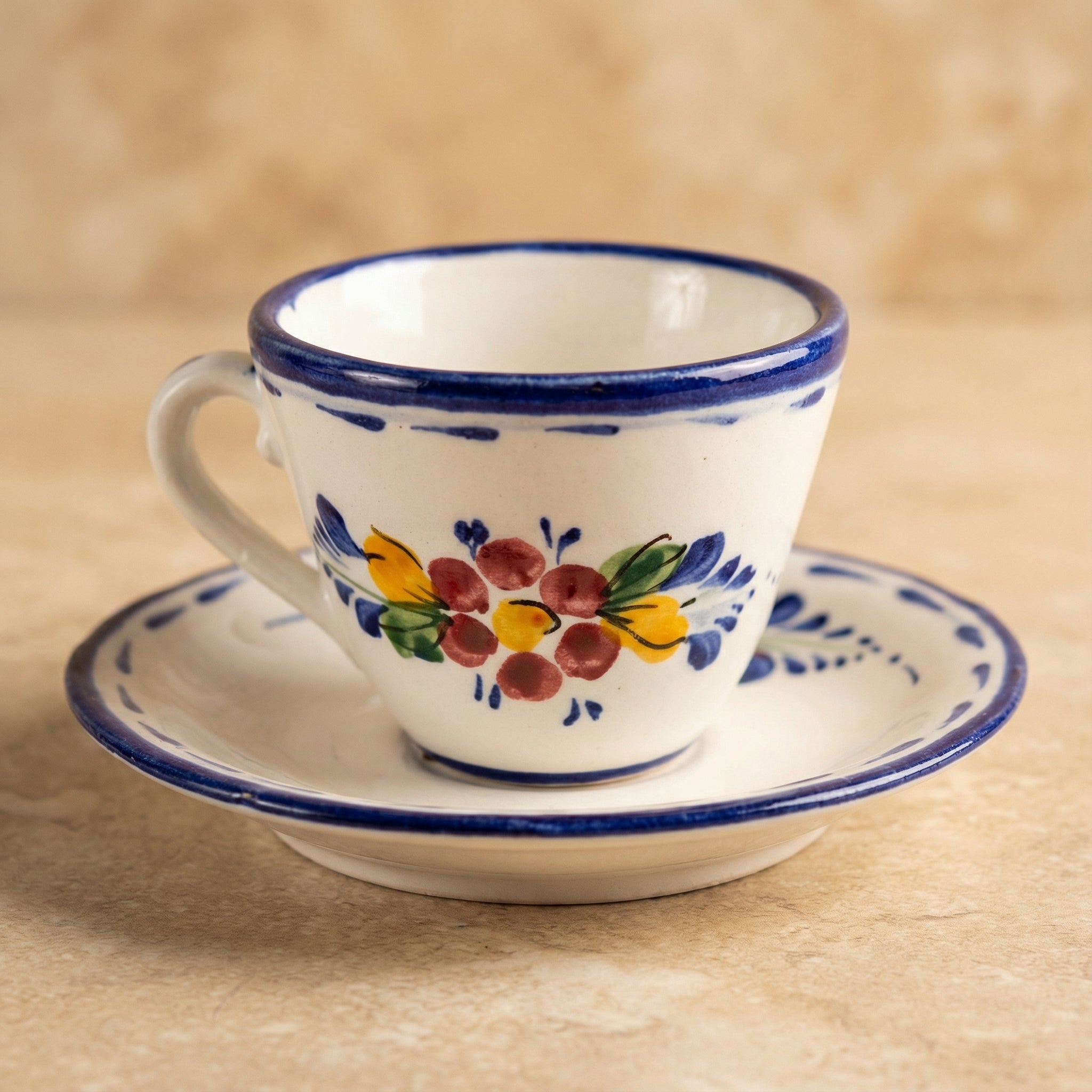 Teacup & Saucer Portugal Flower