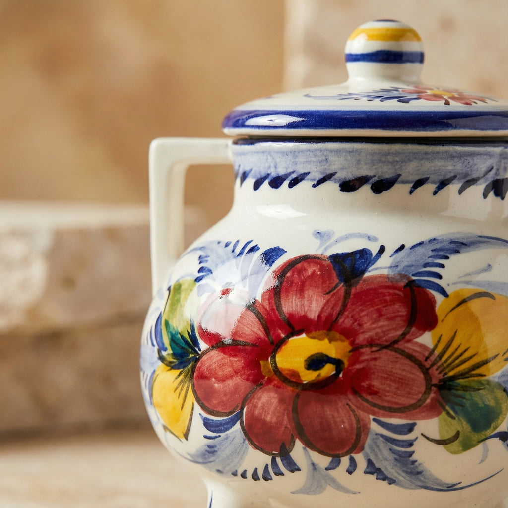 Sucrier avec couvercle Portugal Flower