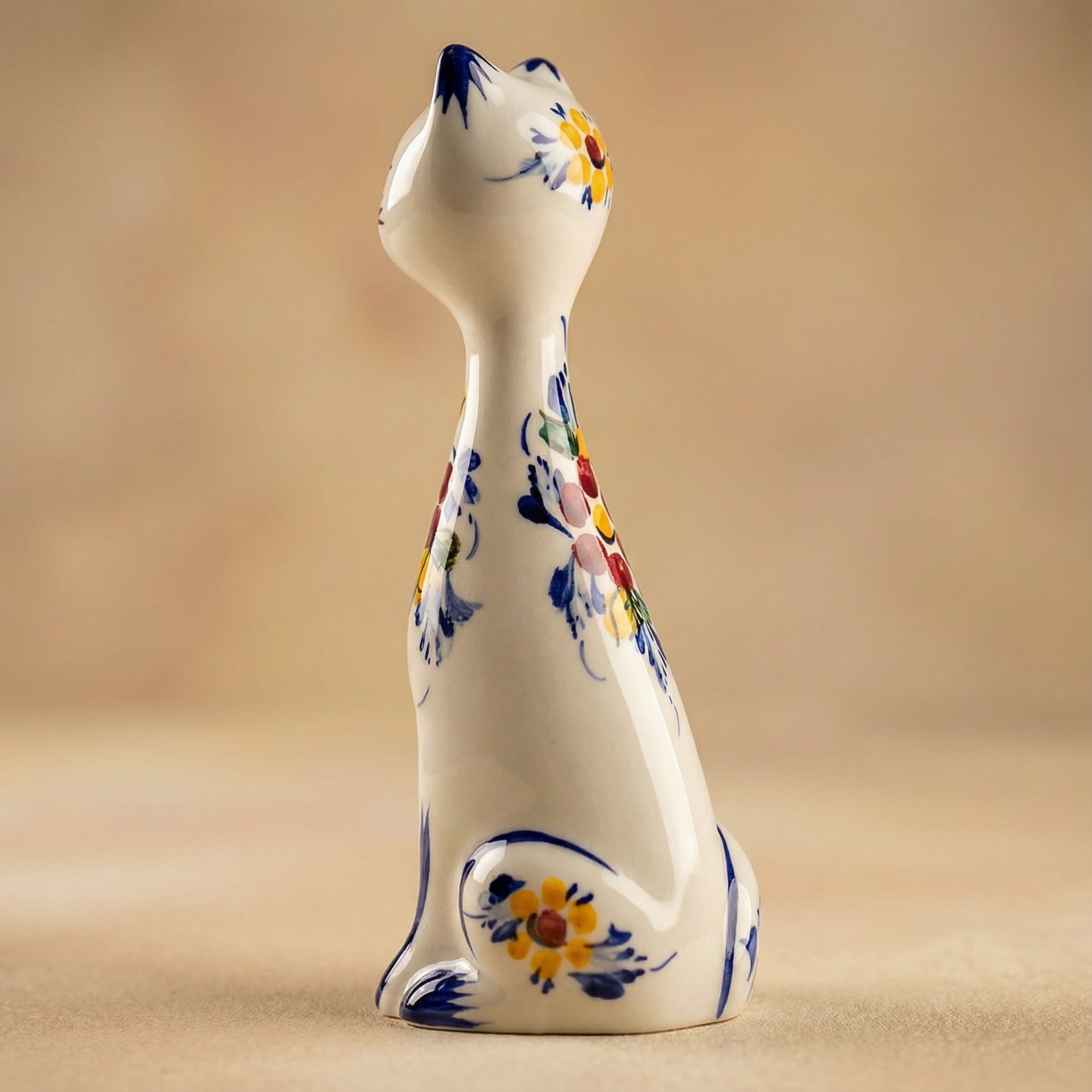 Figurine de chat Portugal Fleur 