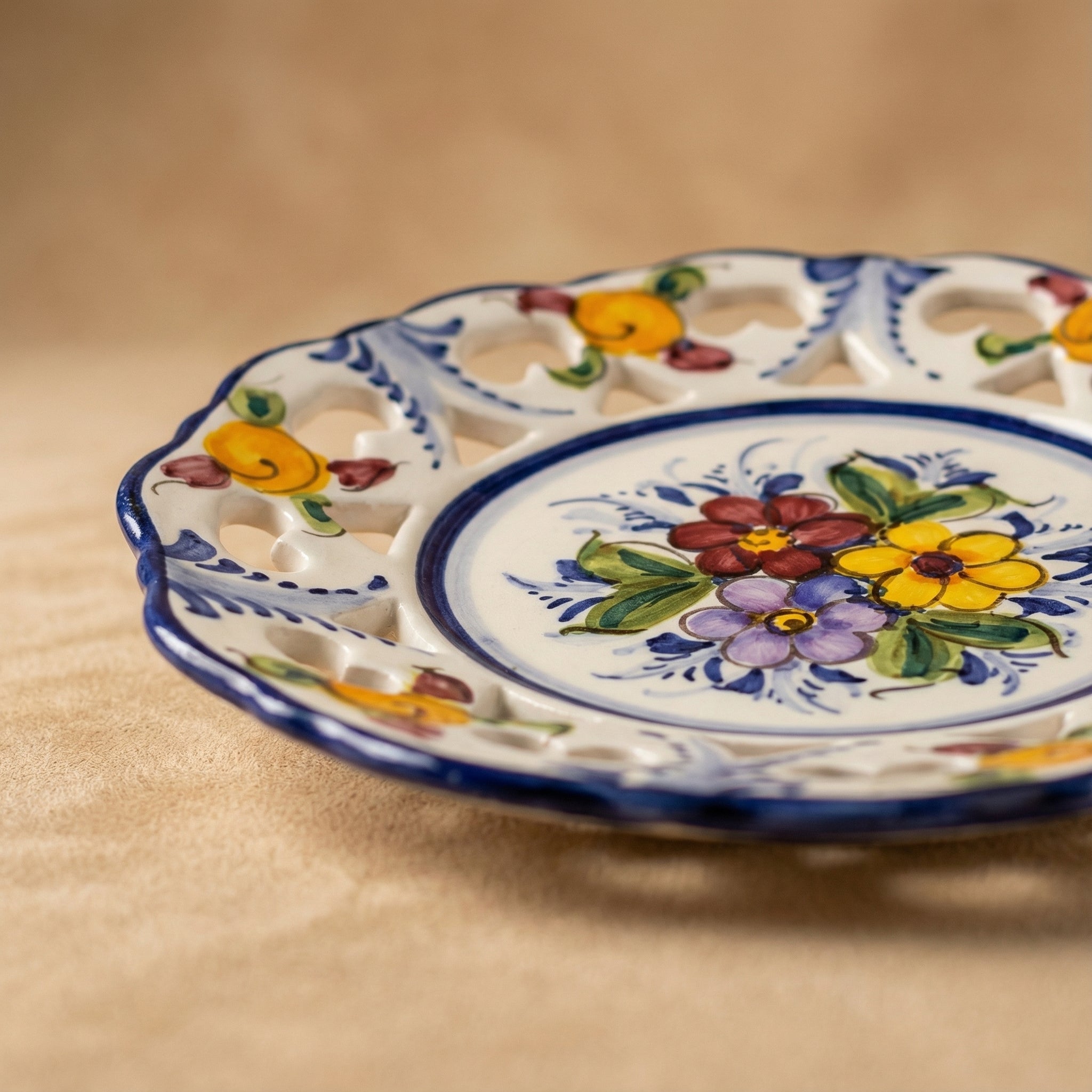 Assiette décorative Portugal Fleur 18 cm 