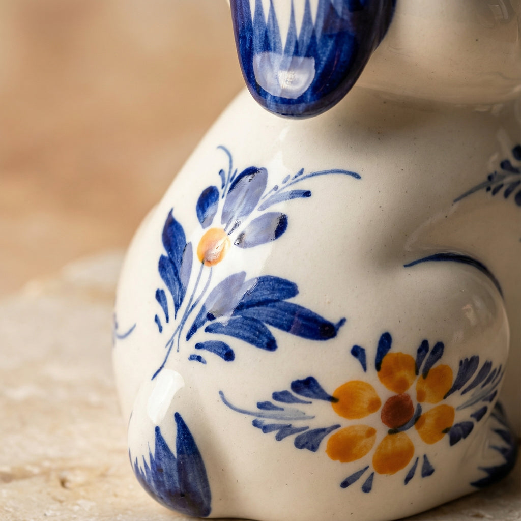 Figurine de chien Portugal Fleur