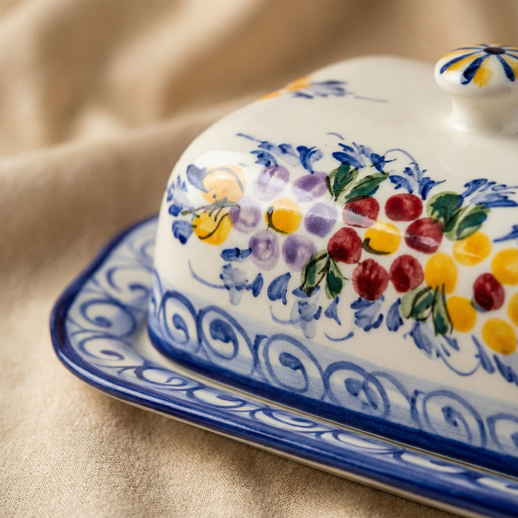 Beurrier avec couvercle Portugal Flower 