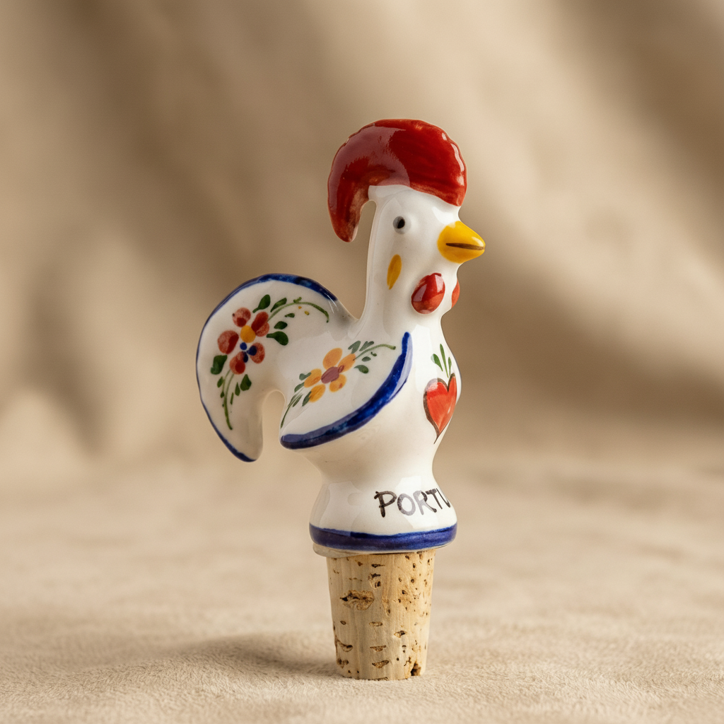 Bouchon de vin Barcelos Coq Portugal Fleur 