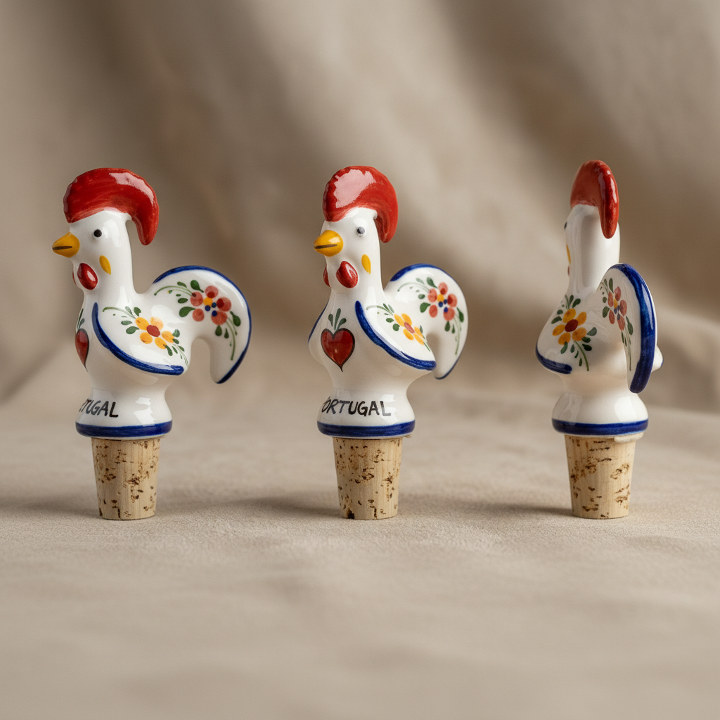 Bouchon de vin Barcelos Coq Portugal Fleur 