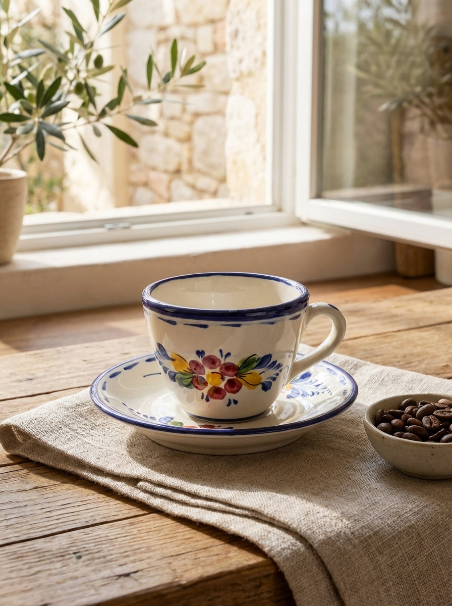 Teacup & Saucer Portugal Flower