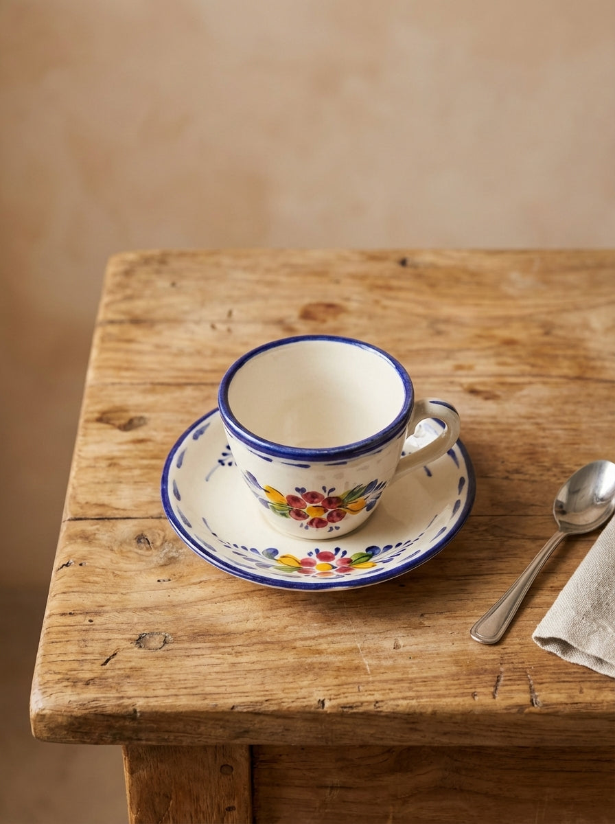 Tasse et soucoupe Portugal Fleur 