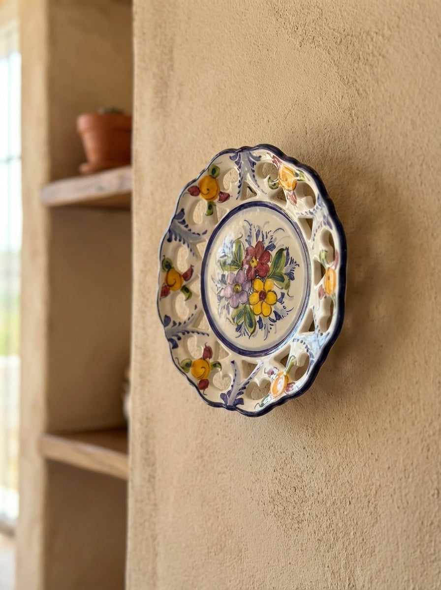 Assiette décorative Portugal Fleur 18 cm 