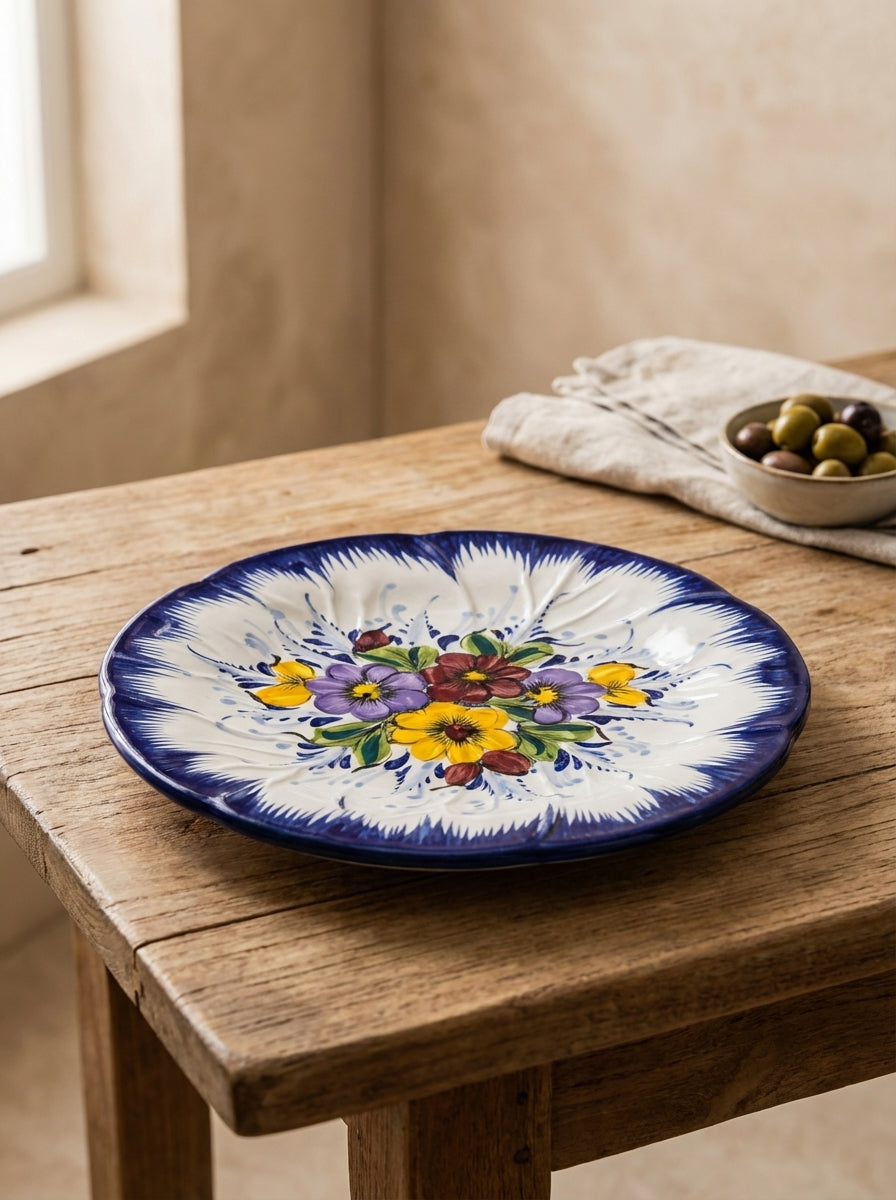 Dinner Plate Portugal Flower 26 cm