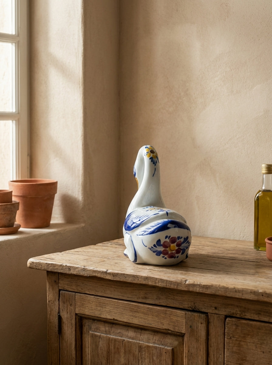 Figurine d'oie Portugal Fleur 