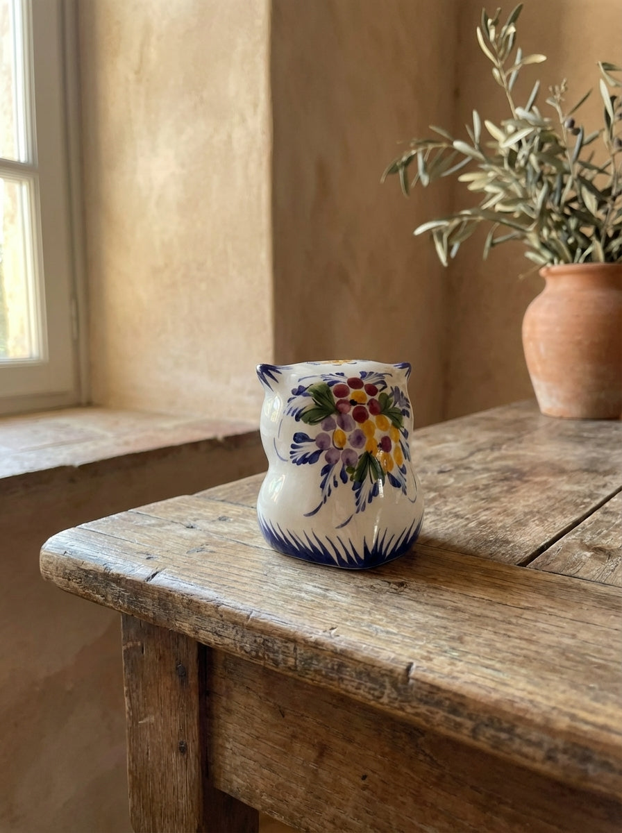 Figurine de hibou, fleur du Portugal 