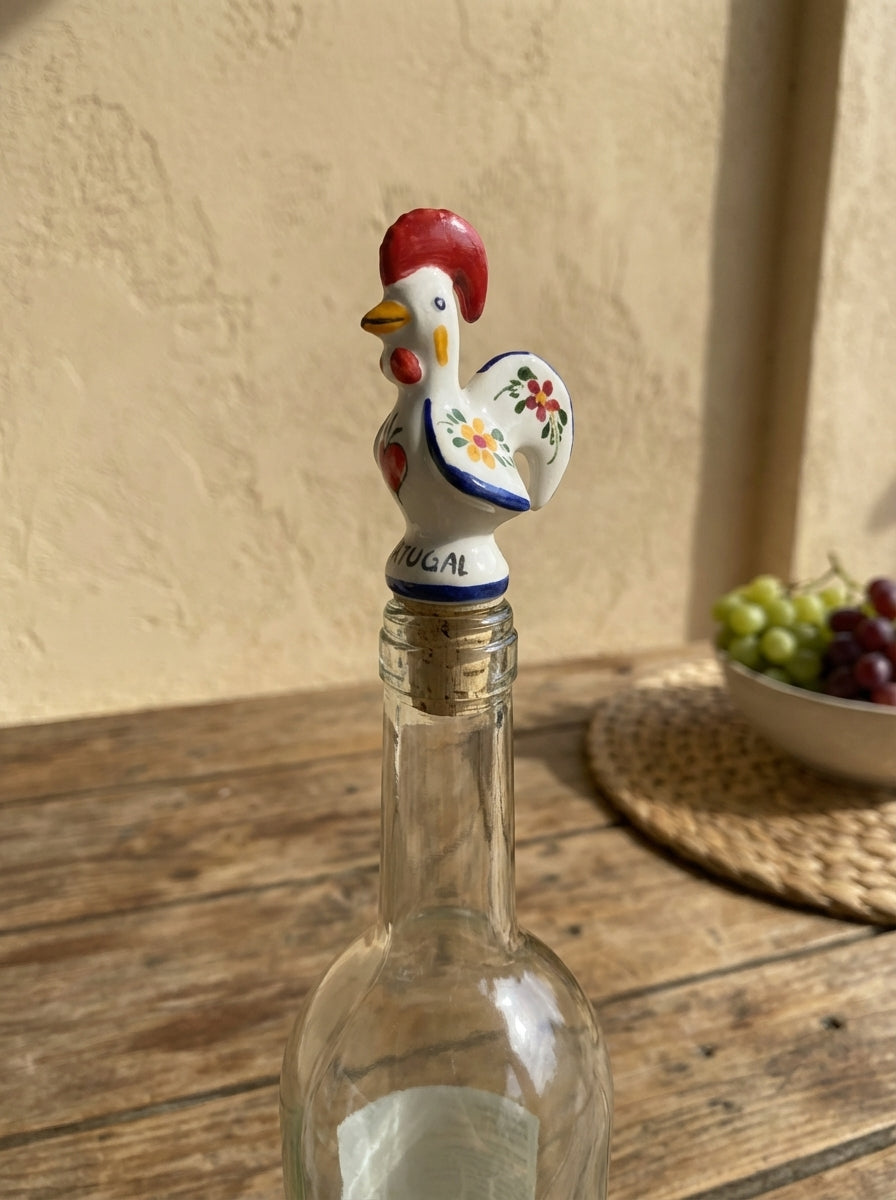 Bouchon de vin Barcelos Coq Portugal Fleur 