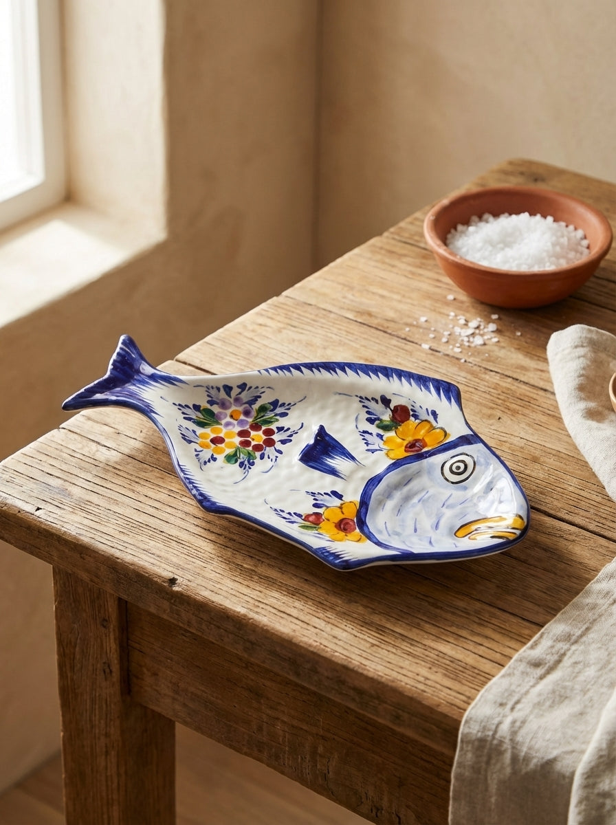 Fish Plate Portugal Flower (2 sizes)