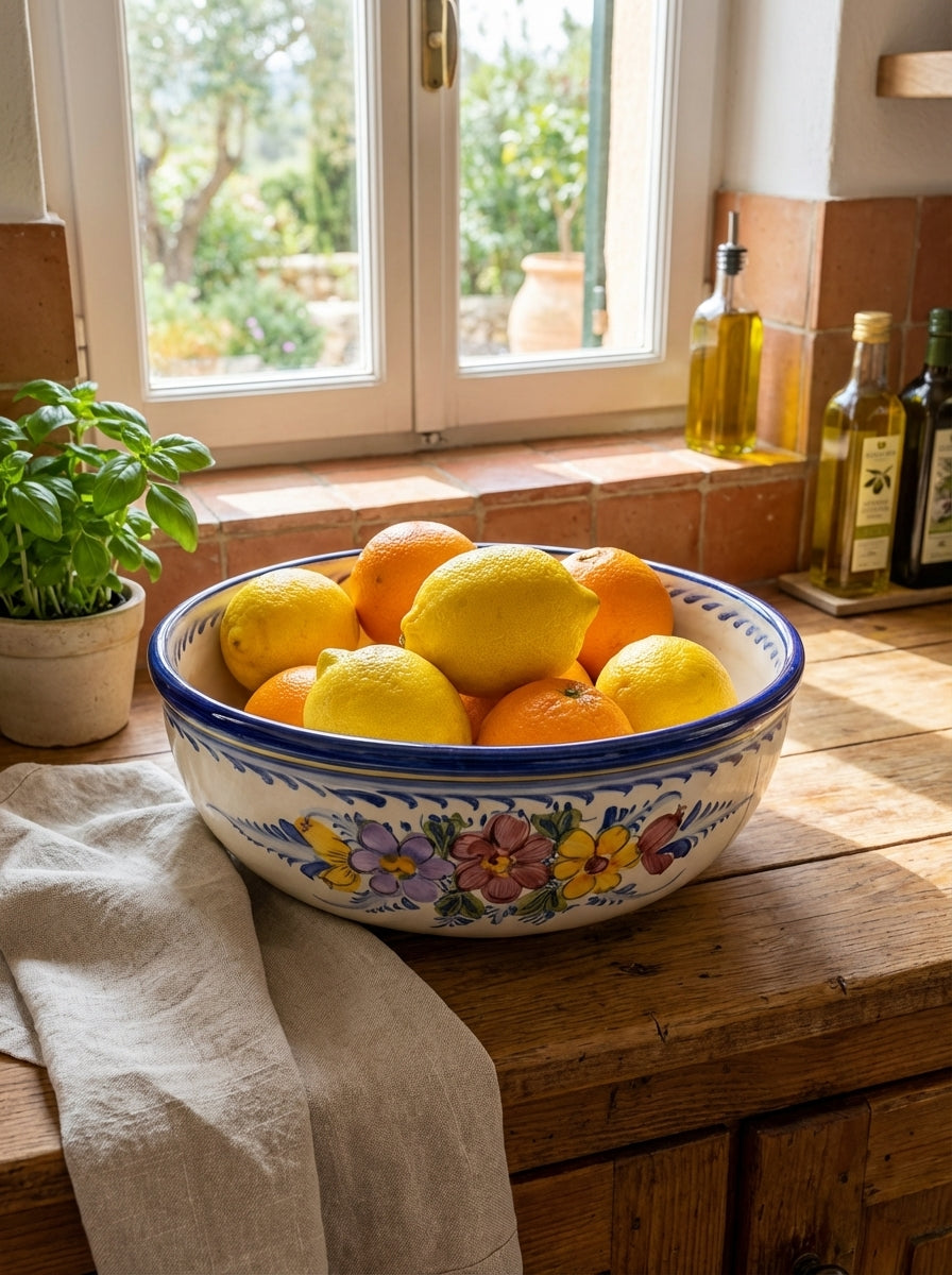 Large Bowl Portugal Flower 27 cm