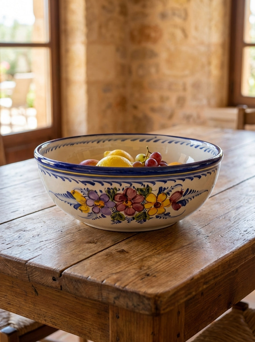 Large Bowl Portugal Flower 27 cm