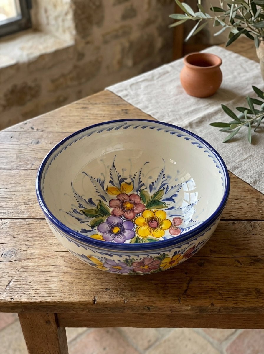 Large Bowl Portugal Flower 27 cm