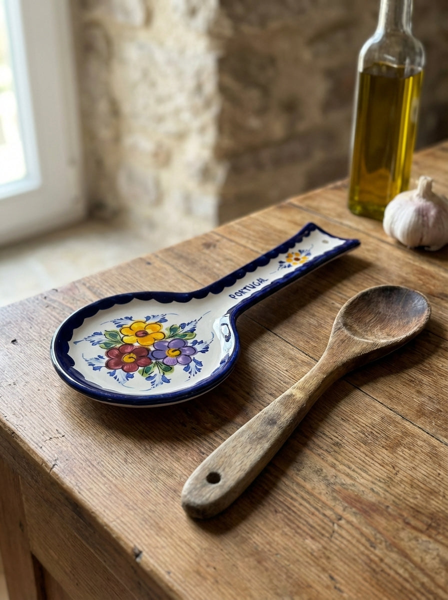 Spoon Rest Large Portugal Flower