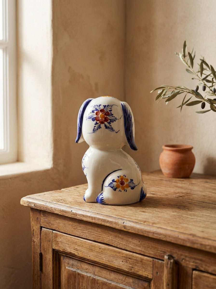 Figurine de chien Portugal Fleur