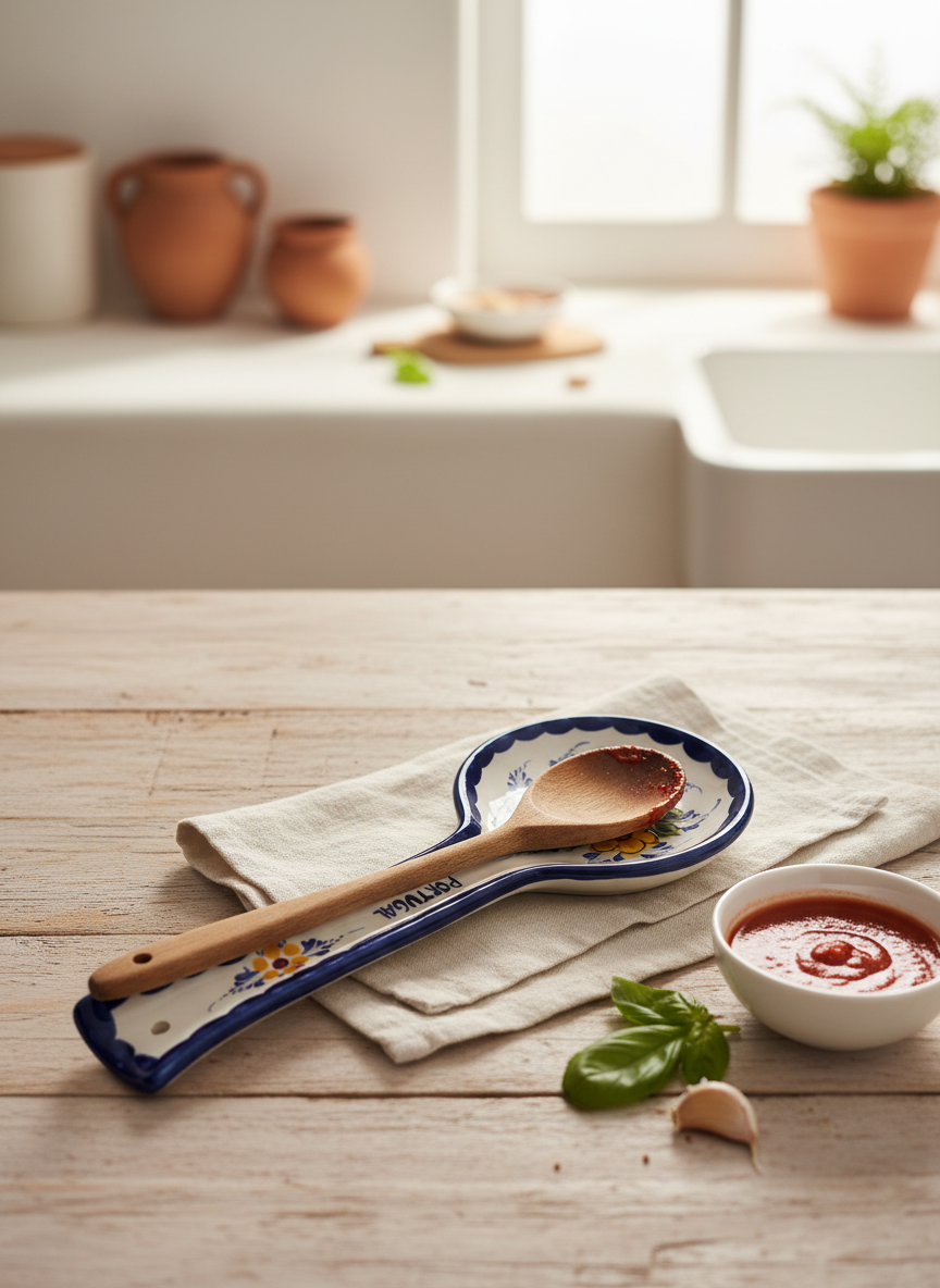 Repose-cuillère Grand Portugal Fleur 