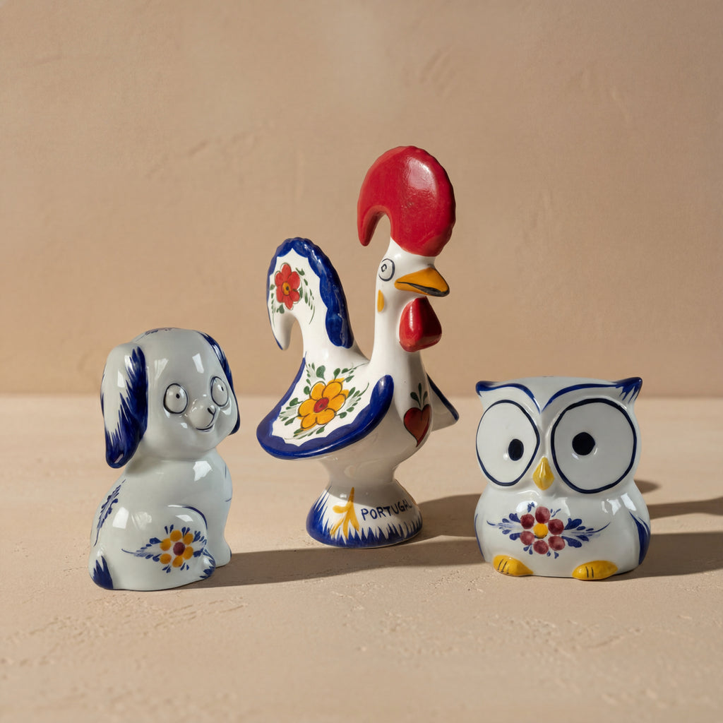 Ensemble de 2 figurines d'animaux - Fleurs du Portugal