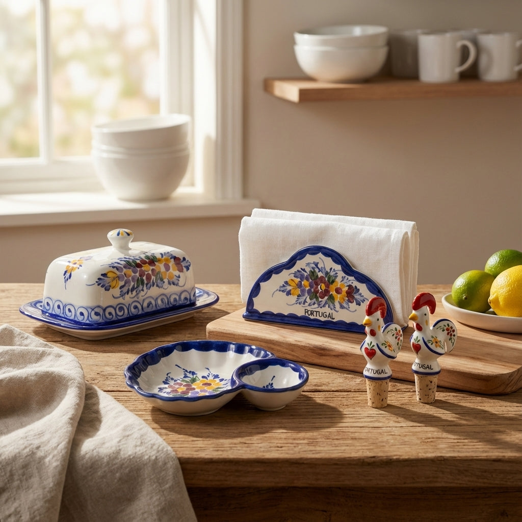Ensemble d'essentiels de cuisine Portugal Flowers