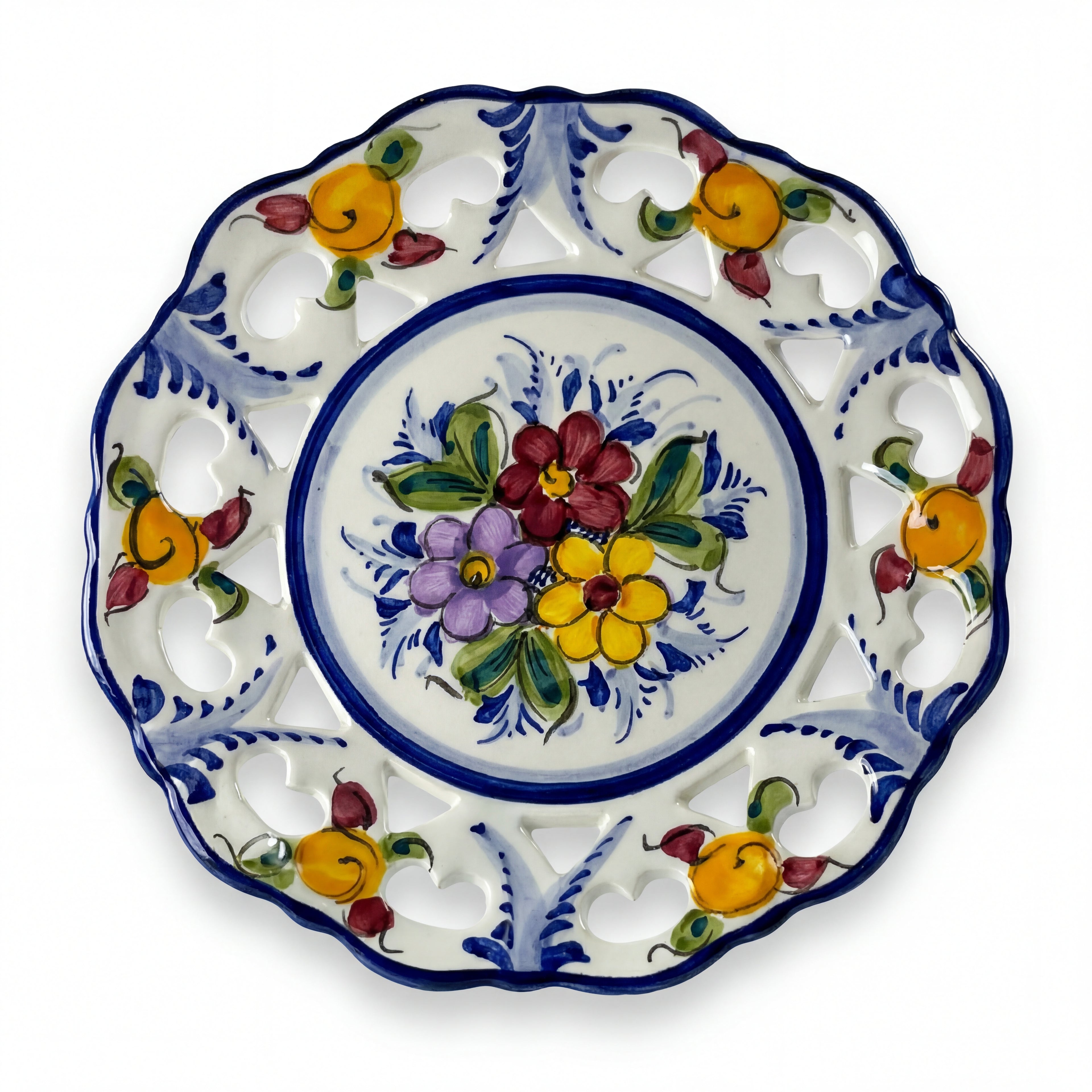 Decorative Plate Portugal Flower 18 cm