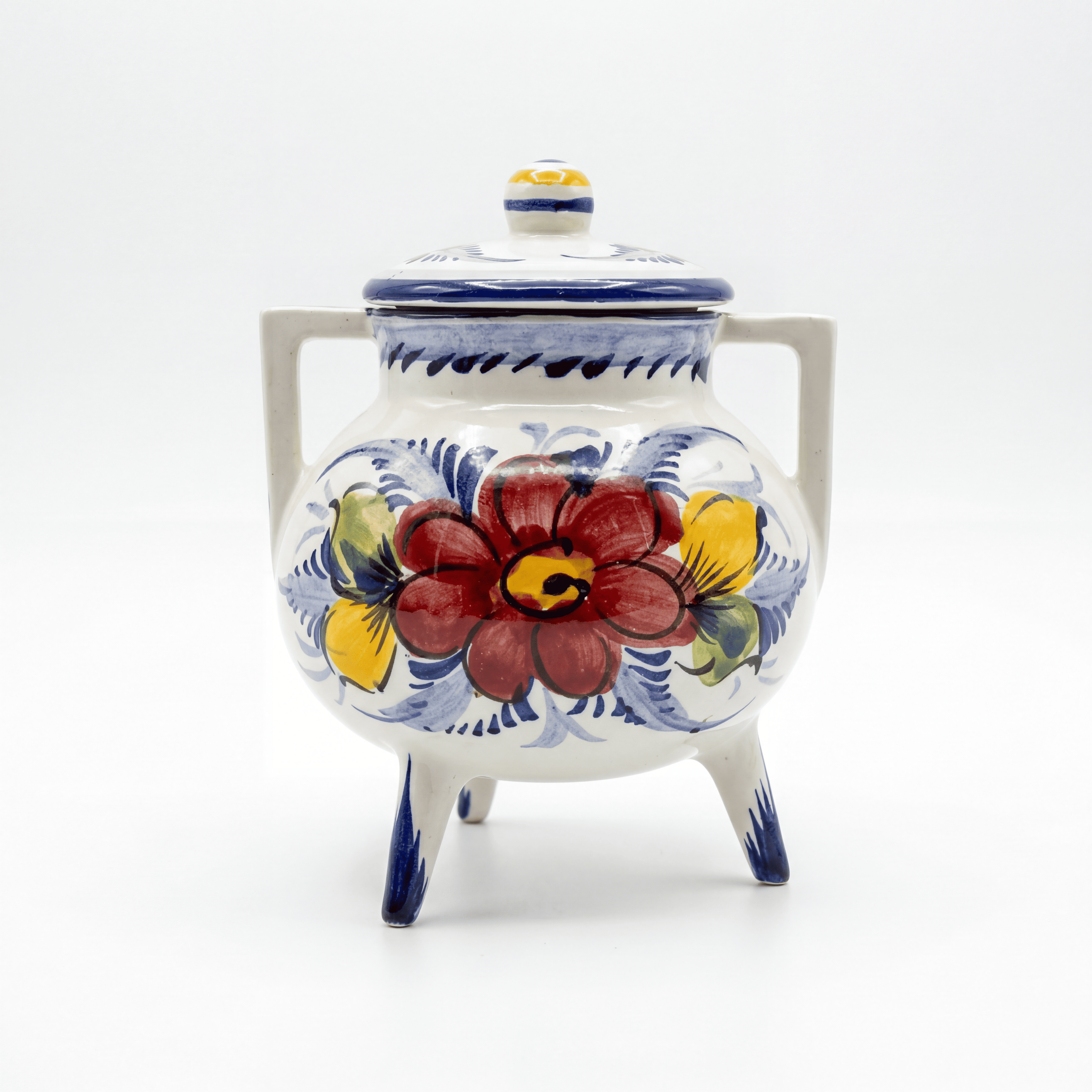 Bowl with Lid Portugal Flower