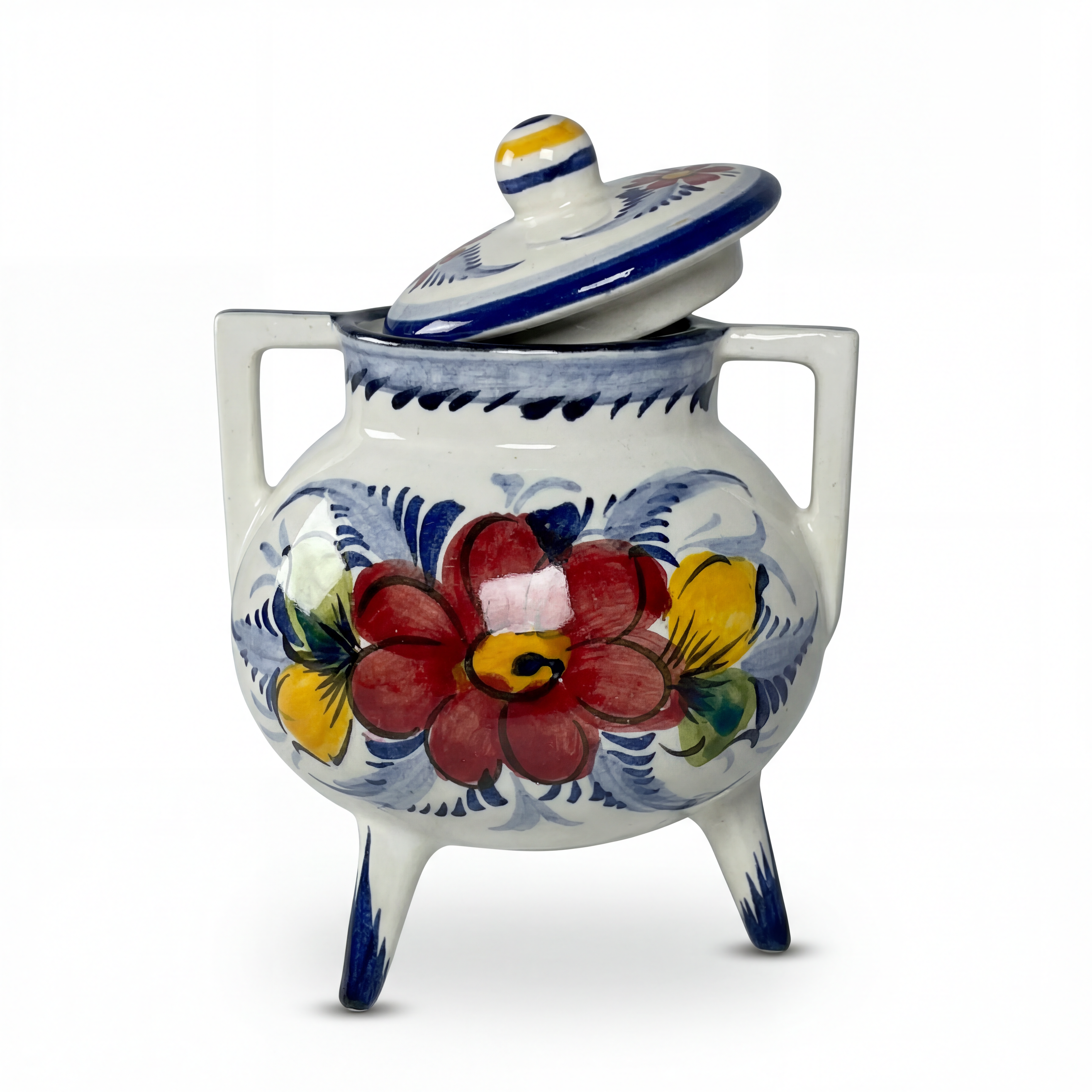 Bowl with Lid Portugal Flower